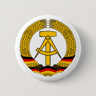 Oost-Duitsland Nationale Embleem-Button Ronde Button 5,7 Cm