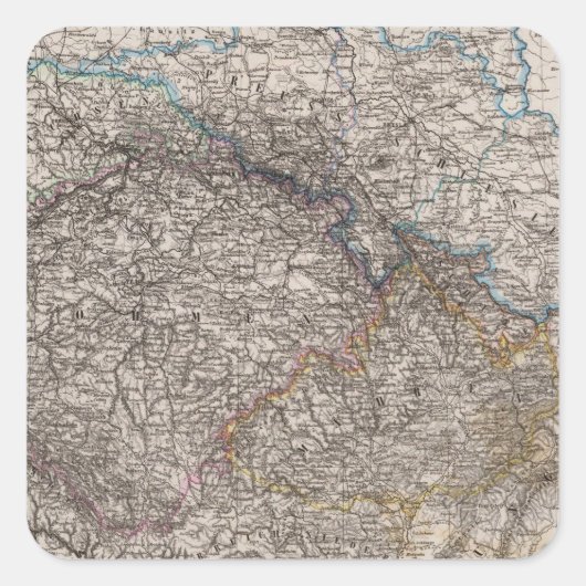 Oost-Duitsland of Bohemia Vierkante Sticker (Voorkant)