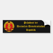 Oost-Duitsland President van de DDR! Bumpersticker (Voorkant)