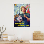 Oost-Duitsland Propagandaposter FDGB glorie en Poster (Keuken)