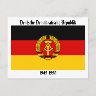 Oost-Duitsland vlag Briefkaart