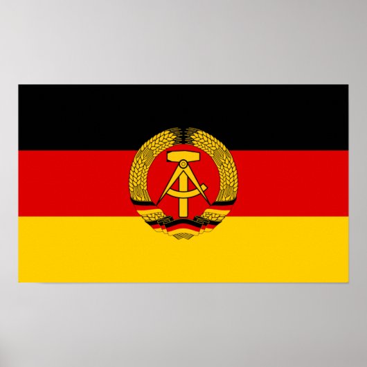 Oost-Duitsland vlag Poster (Voorkant)