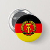 Oost-Duitsland vlag Ronde Button 5,7 Cm (Voorkant /achterkant)