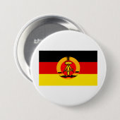 Oost-Duitsland vlag Ronde Button 7,6 Cm (Voorkant /achterkant)