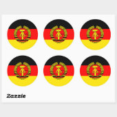 Oost-Duitsland, vlag Ronde Sticker (Vel)
