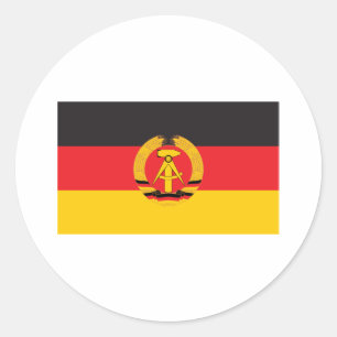 Oost-Duitsland vlag Ronde Sticker