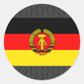 Oost-Duitsland vlag Ronde Sticker (Voorkant)