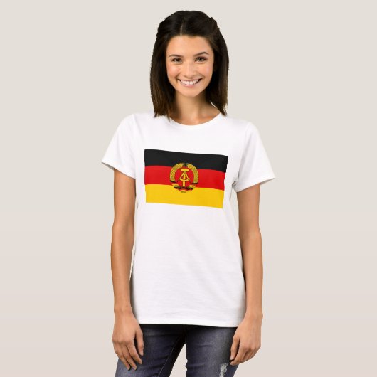 Oost-Duitsland vlag T-shirt (Voorkant volledig)