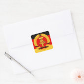 Oost-Duitsland vlag Vierkante Sticker (Envelop)