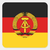 Oost-Duitsland vlag Vierkante Sticker (Voorkant)