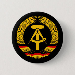 Oost-Duitsland wapenschild / Deutschland State Sea Ronde Button 5,7 Cm