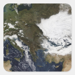 Oost- en Zuid-Europa Vierkante Sticker