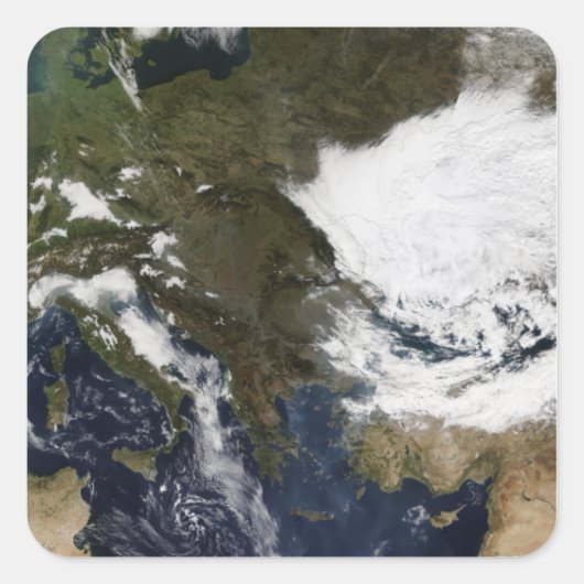 Oost- en Zuid-Europa Vierkante Sticker (Voorkant)