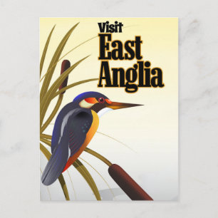 Oost-Engeland vintage reisposter Briefkaart