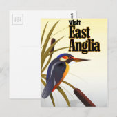 Oost-Engeland vintage reisposter Briefkaart (Voorkant / Achterkant)