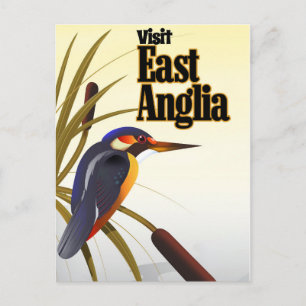 Oost-Engeland vintage reisposter Briefkaart