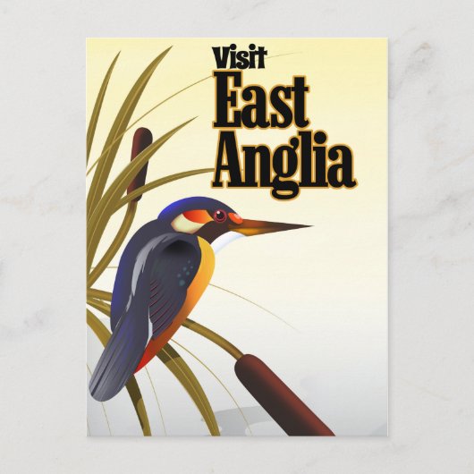 Oost-Engeland vintage reisposter Briefkaart (Voorkant)