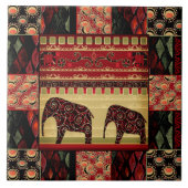 Oost-etnisch nationaal patroon . Patchwork . Tegeltje (Voorkant)