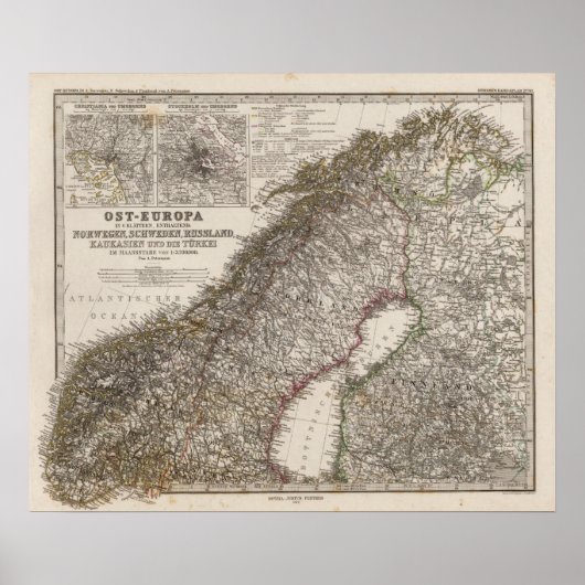 Oost-Europa, Noorwegen Poster (Voorkant)