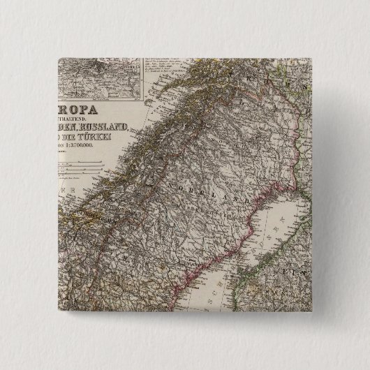 Oost-Europa, Noorwegen Vierkante Button 5,1 Cm (Voorkant)
