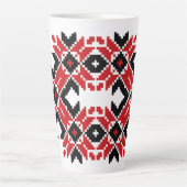 Oost-Europa patroon, traditionele folklore, folklo Latte Mok (Voorkant)