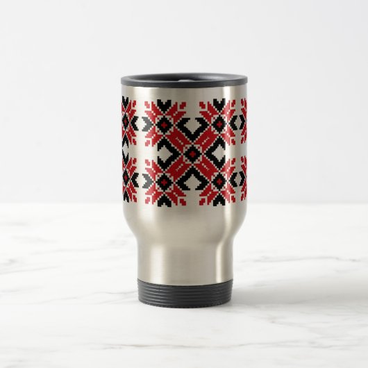 Oost-Europa patroon, traditionele folklore, folklo Reisbeker (Center)