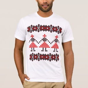 Oost-Europa patroon, traditionele folklore, folklo T-shirt
