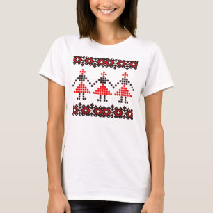 Oost-Europa patroon, traditionele folklore, folklo T-shirt