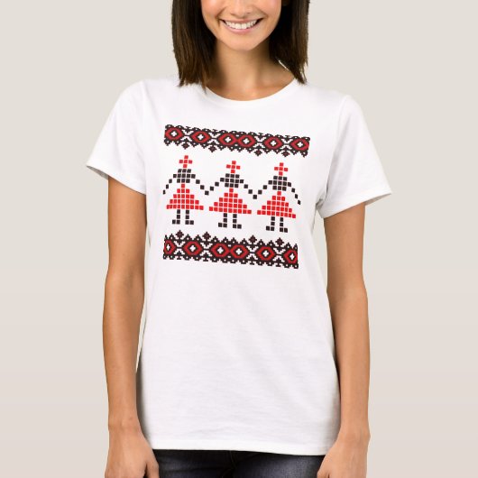 Oost-Europa patroon, traditionele folklore, folklo T-shirt (Voorkant)