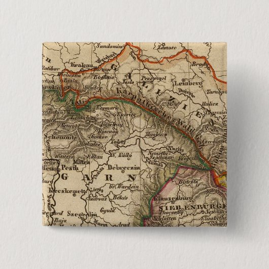 Oost-Europa Vierkante Button 5,1 Cm (Voorkant)