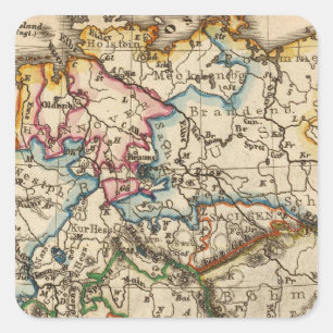 Oost-Europese kaart Vierkante Sticker