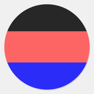 Oost-Friesland (Duitsland) Vlag Ronde Sticker