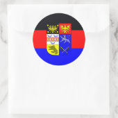 Oost-Friesland, vlag Ronde Sticker (Tas)