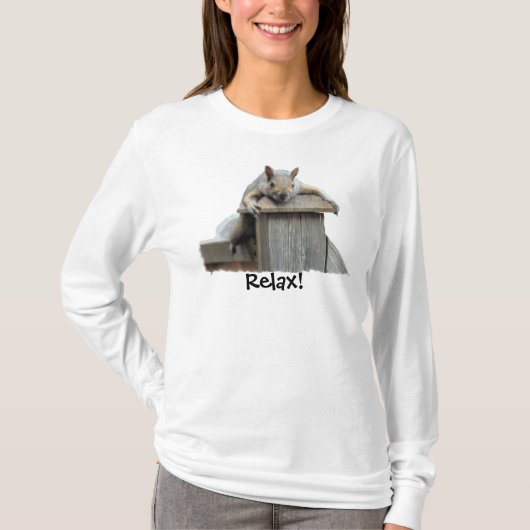 Oost-grijze eekhoorn RELAX! Funny Animal Shirt (Voorkant)