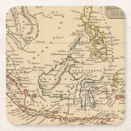 Oost-India Kartonnen Onderzetters (Voorkant)