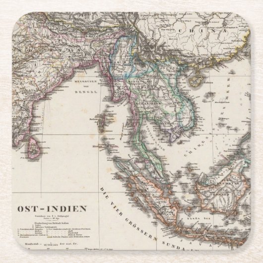 Oost-India Kartonnen Onderzetters (Voorkant)