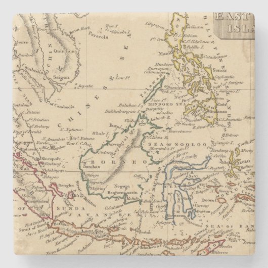 Oost-India Stenen Onderzetter (Voorkant)