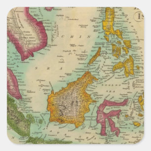 Oost-India Vierkante Sticker