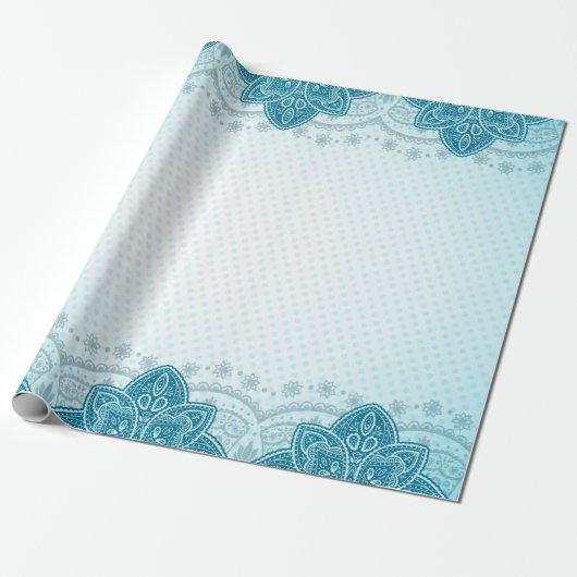 Oost-indiaans patroon mandala paisley cadeaupapier (Uitgerold)