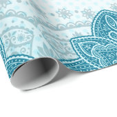 Oost-indiaans patroon mandala paisley cadeaupapier (Rol Hoek)