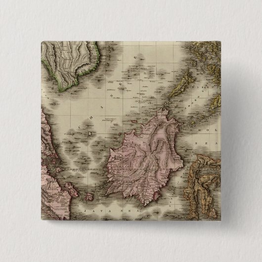 Oost-Indiase eilanden 3 Vierkante Button 5,1 Cm (Voorkant)