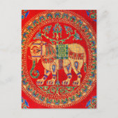 Oost-Indische olifantendruk Briefkaart (Voorkant)