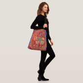 Oost-Indische olifantendruk Crossbody Tas (Op model)