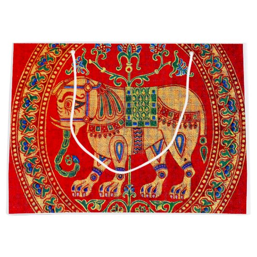 Oost-Indische olifantendruk Groot Cadeauzakje (Voorkant)