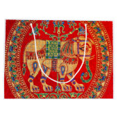 Oost-Indische olifantendruk Groot Cadeauzakje (Achterkant)