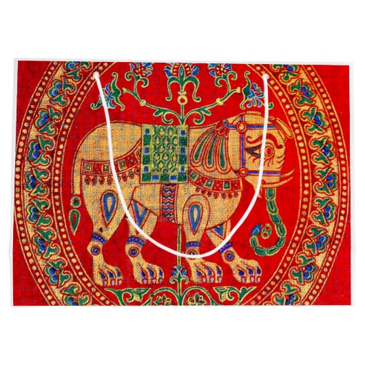 Oost-Indische olifantendruk Groot Cadeauzakje (Achterkant)