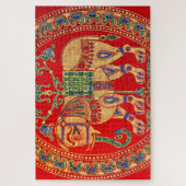 Oost-Indische olifantendruk Legpuzzel (Verticaal)