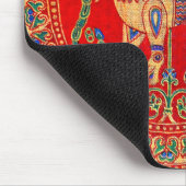 Oost-Indische olifantendruk Muismat (Hoek)