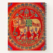 Oost-Indische olifantendruk Notitieboek (Achterkant)