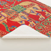Oost-Indische olifantendruk Sherpa Deken (3/4)